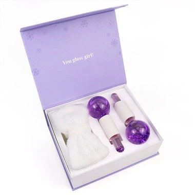 Љубичасти ледени глобуси Масажер лица са косом